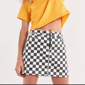 UO checkered mini skirt NWT